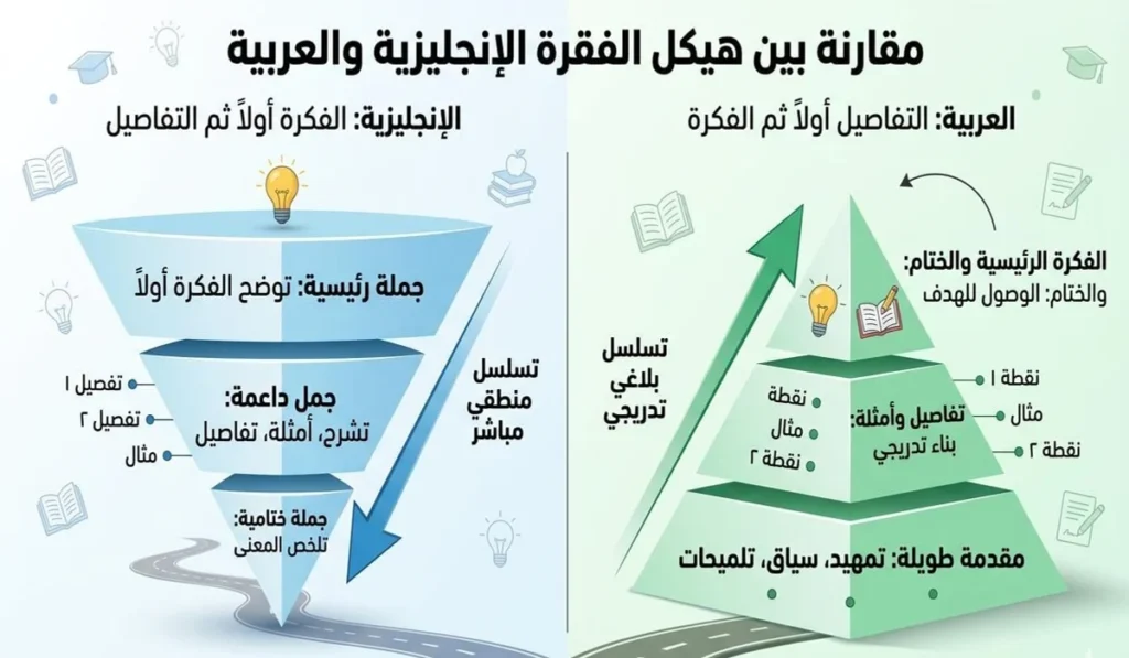 مش بتعرف تكتب جمل صح بالإنجليزي؟ | إزاي تكتب بطلاقة خطوة بخطوة 3 2- اتعلم شكل الفقرة في الإنجليزي
