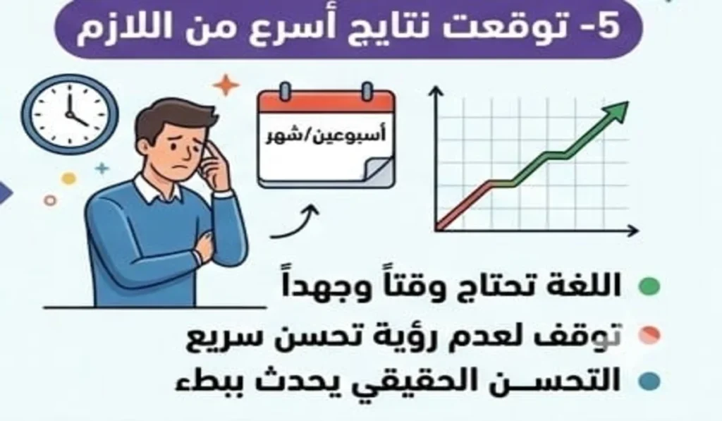 توقعت نتايج أسرع من اللازم