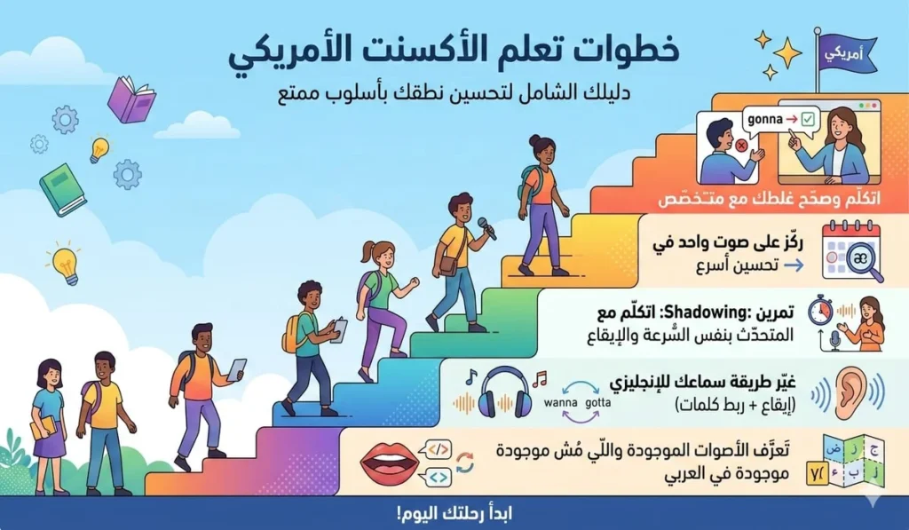 إزاي تتعلم الأكسنت الأمريكي خطوة بخطوة؟