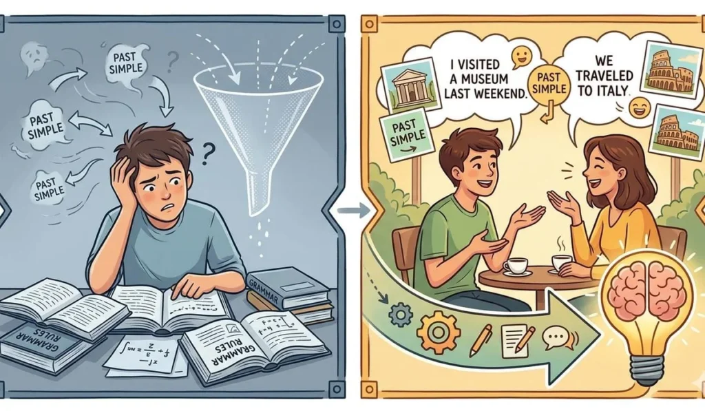 بتحفظ القواعد وتنساها؟ | إزاي تثبت الجرامر في دماغك للأبد 1 السبب الأول دماغك مش بيستخدم القاعدة بشكل عملي