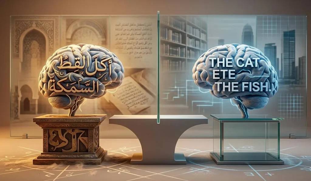 مش عارف ترتب الكلمات في الجملة؟ | القاعدة الذهبية لترتيب الجملة الإنجليزية 1 السبب الحقيقي… العربي والإنجليزي عندهم دماغين مختلفين