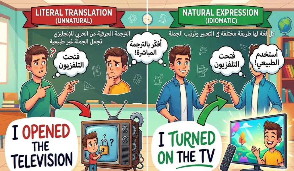 بتخلي الجملة تطلع غير طبيعية