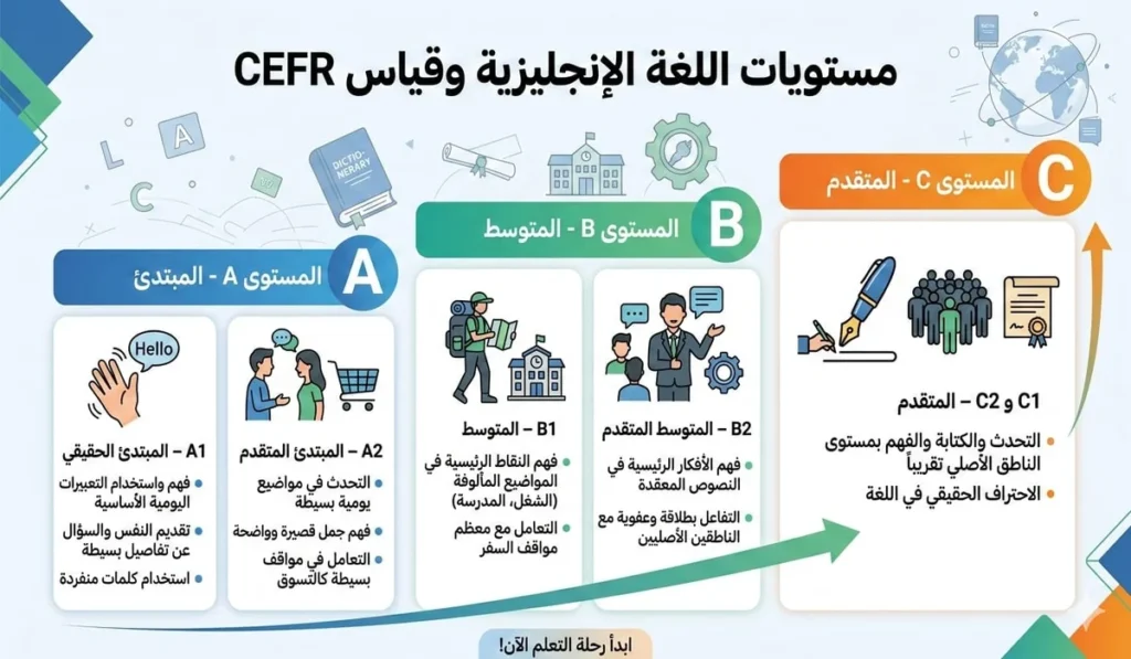 مستويات الإنجليزي وإنت فين منها؟