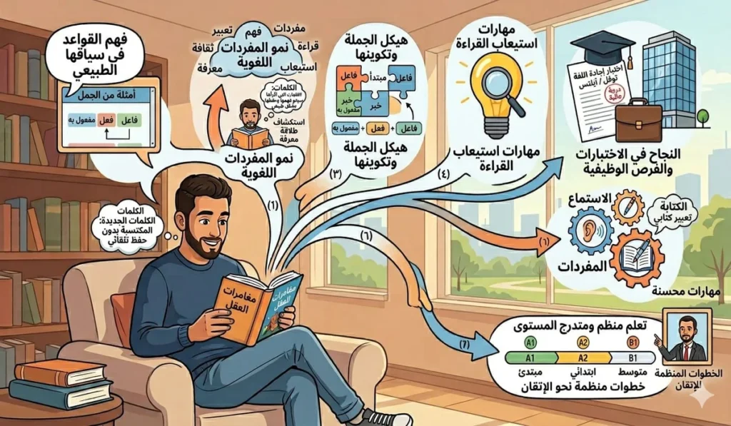 أهمية القراءة بالإنجليزي