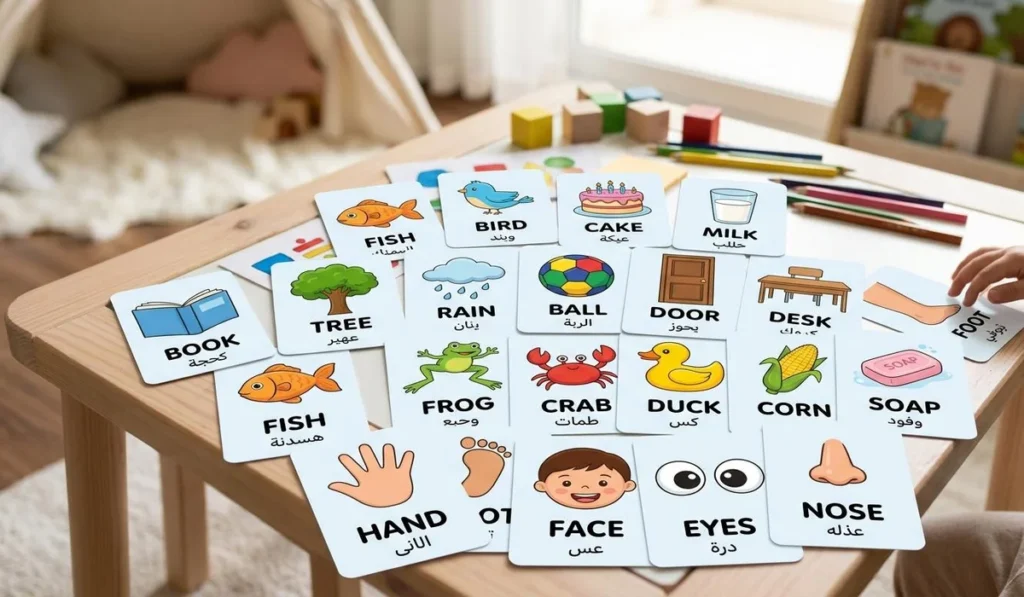 كلمات إنجليزية من 4 حروف للأطفال