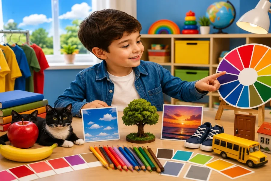 طريقة نطق الألوان بالإنجليزي للأطفال
