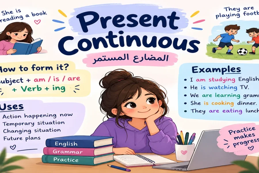 شرح present continuous
